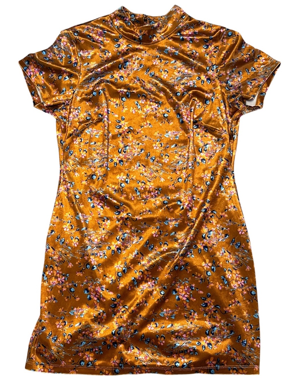 NWT Savage X Fenty Velvet Floral Open Back Mini Dress M